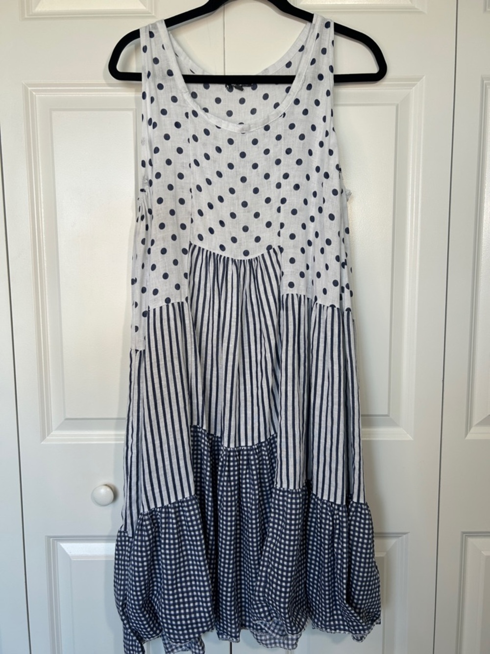 Polka Dot and Striped Women’s Dress - Picture 2 of 6